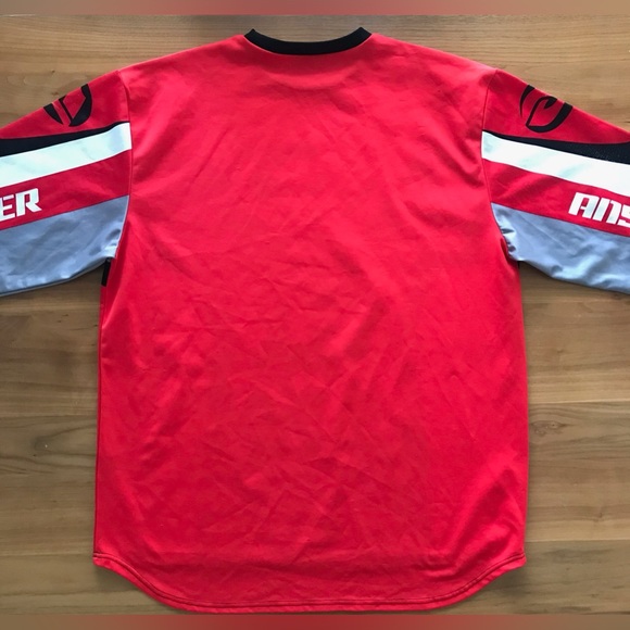 ANSWER RACING MX MOTO JERSEY MENS X-LARGE BLACK RED WHITE - Picture 3 of 11